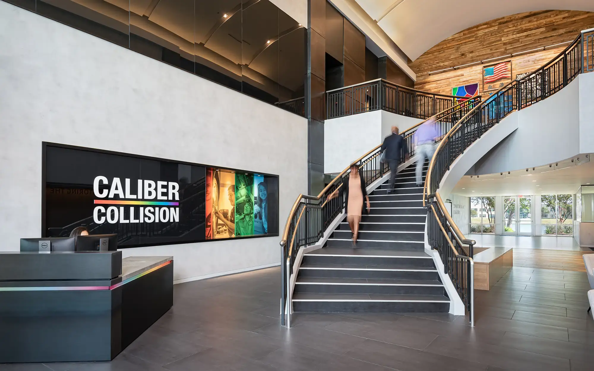 Lobby of Caliber headquarters in Lewisville, TX.